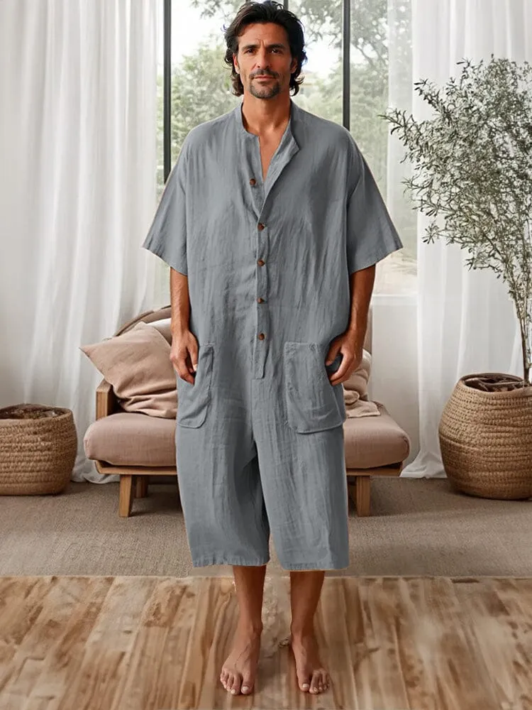 Comfort Loose Fit 100% Cotton Jumpsuit