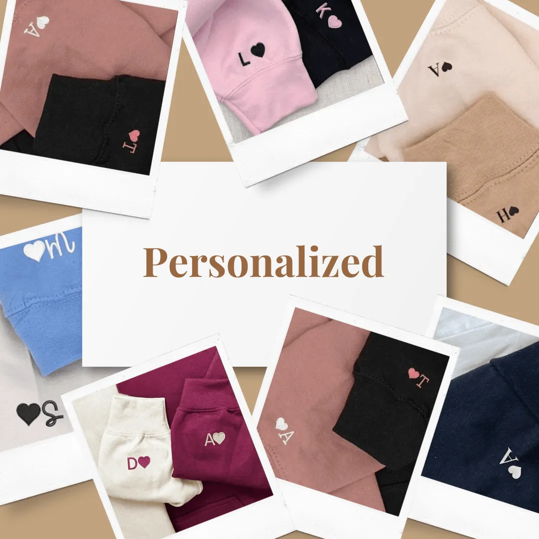 Custom Embroidered Cartoon Car Couple Sweatshirts - Custom Embroidered Matching Couple Hoodies