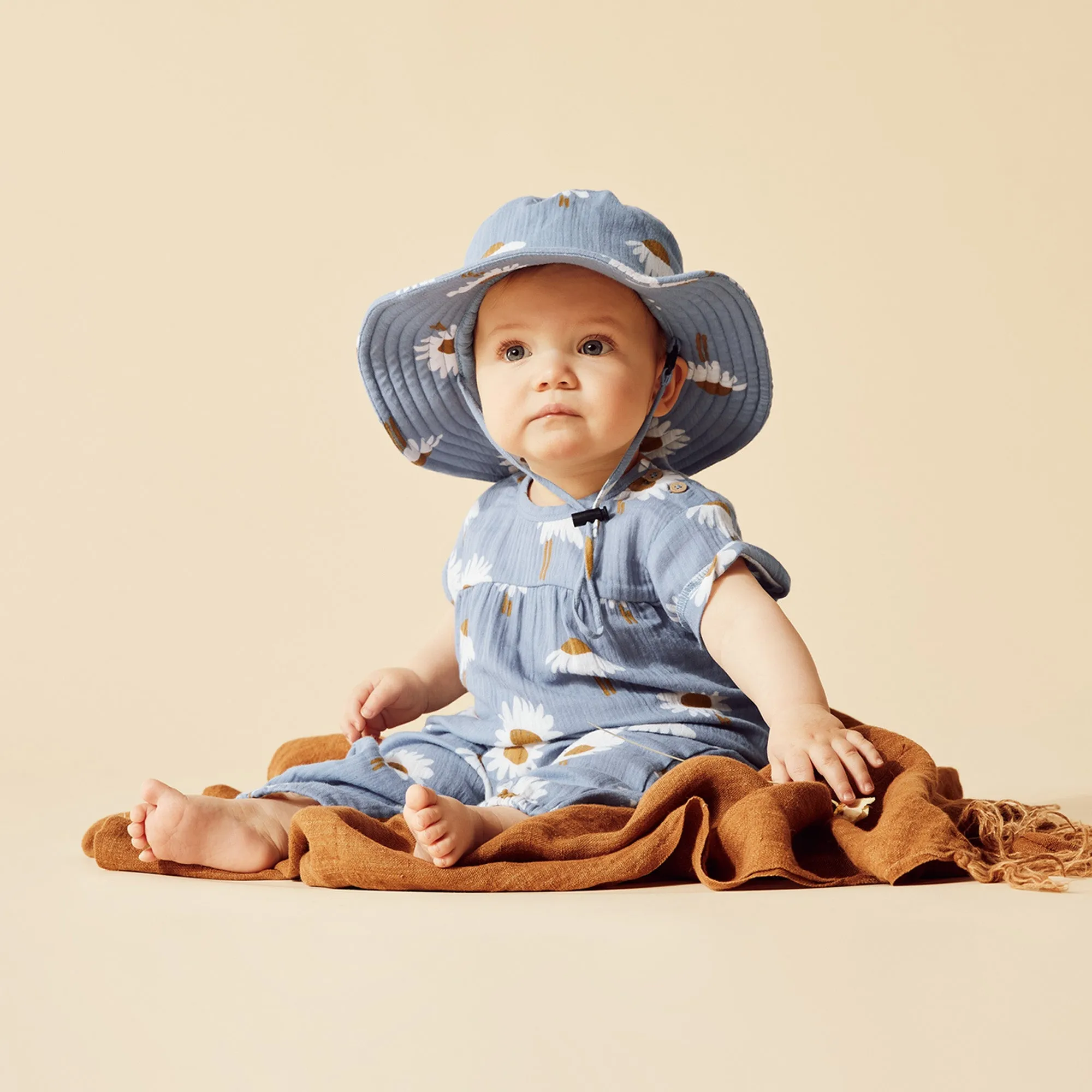 Daisy Floral Organic Crinkle Jumpsuit