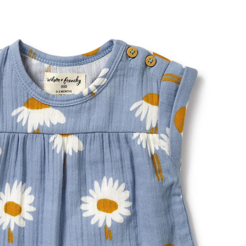 Daisy Floral Organic Crinkle Jumpsuit