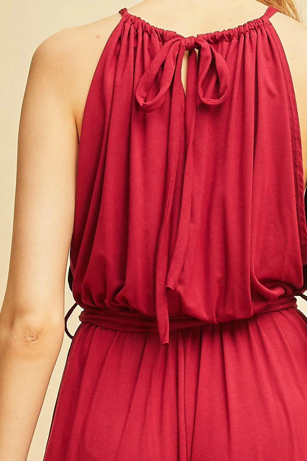 Day to Night Jumpsuit, Cranberry