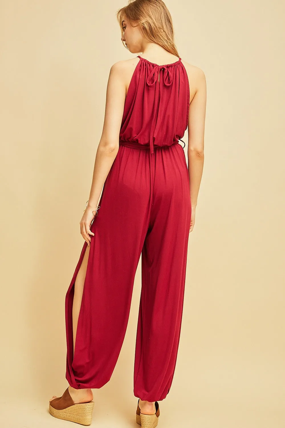 Day to Night Jumpsuit, Cranberry
