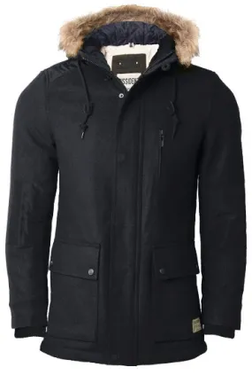 Dissident Maddrel WOOL BLEND Navy Parka Coat