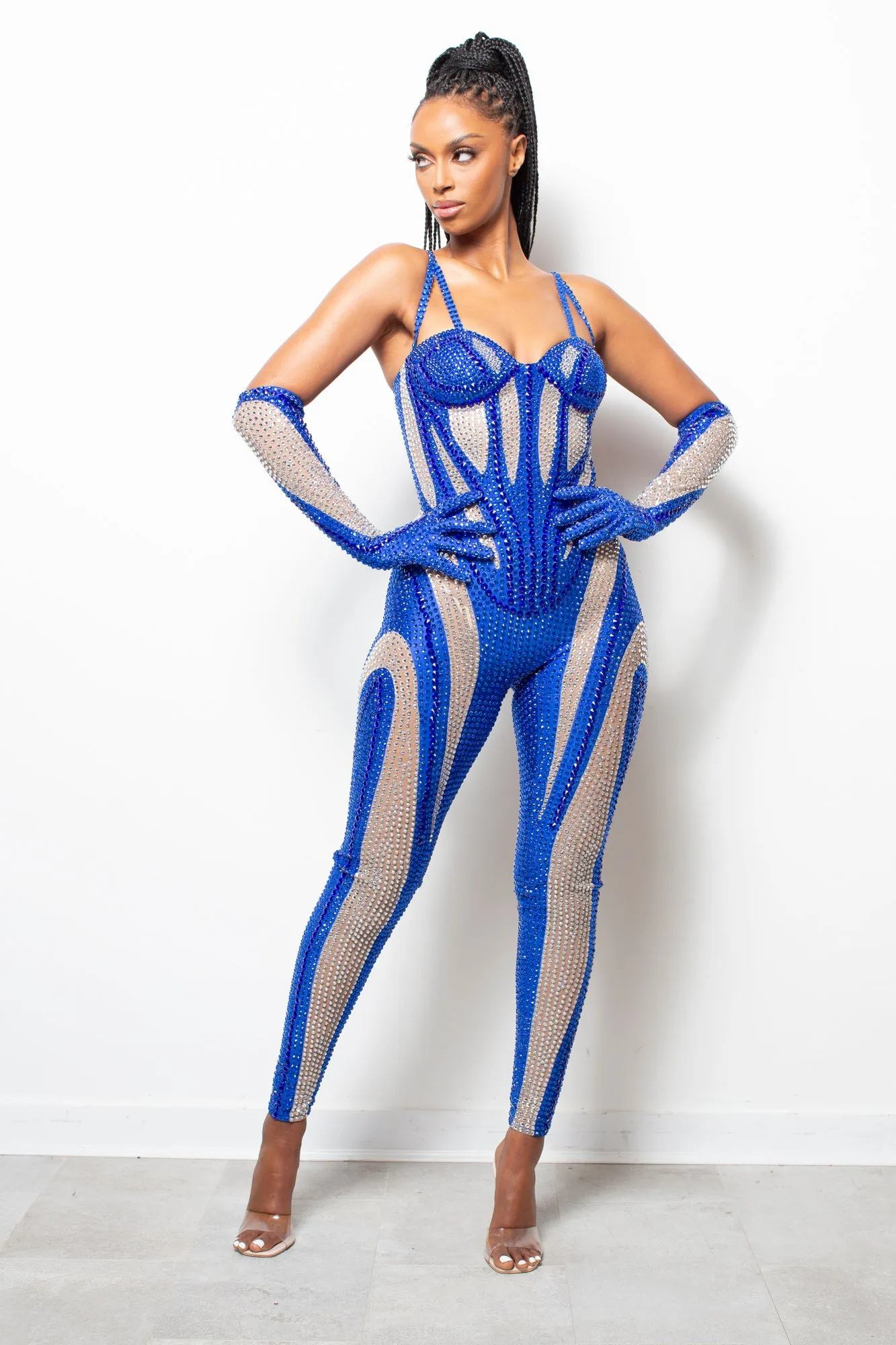 Dynamite Jumpsuit With Gloves Blue Pre-Order