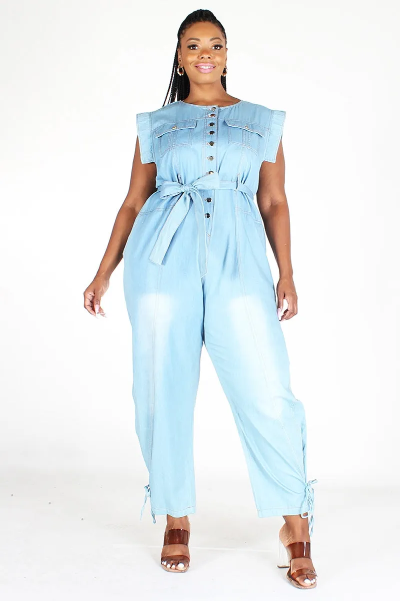 Eien EI1677X Denim Jumpsuit