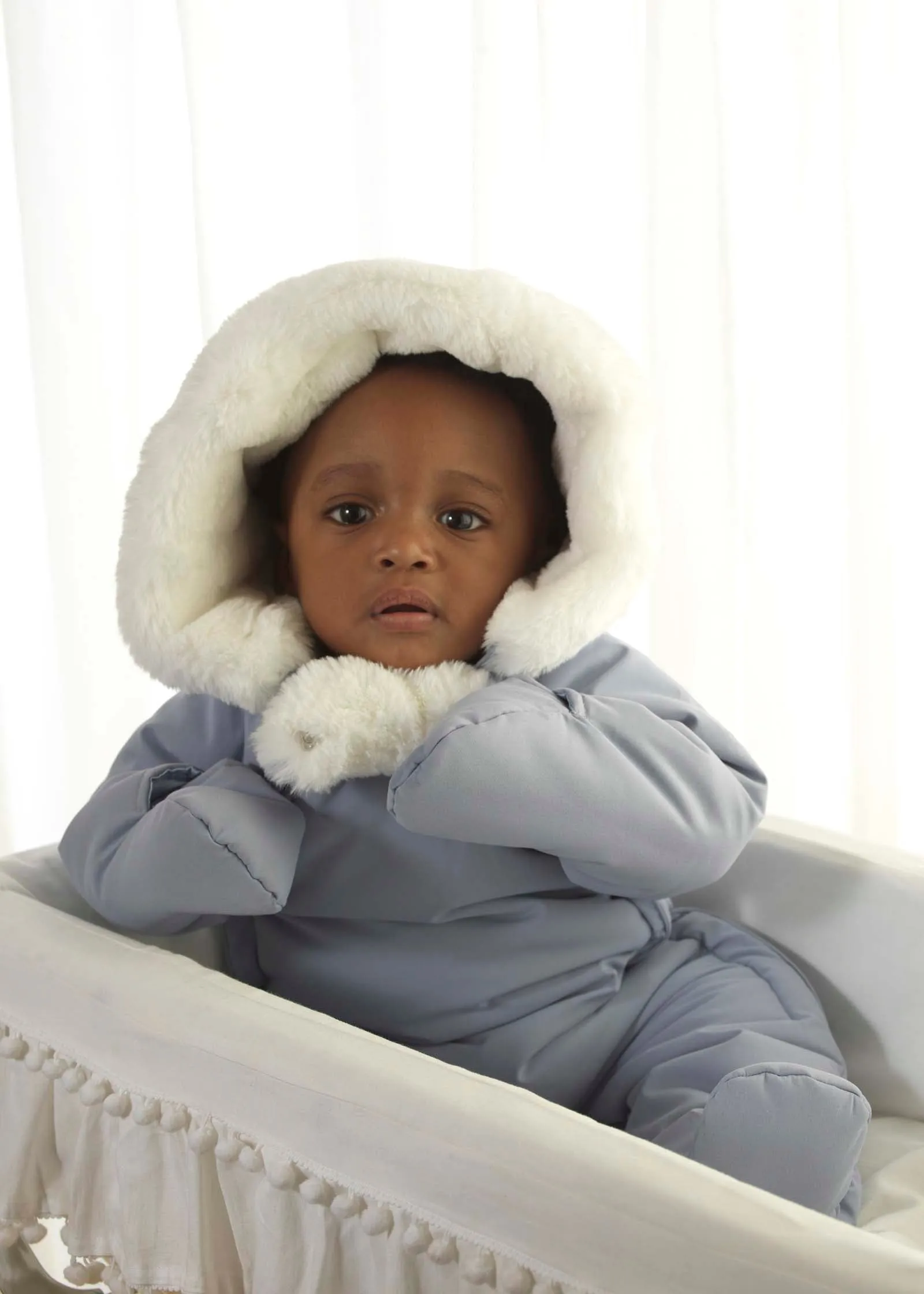 Faux Fur Trim Snowsuit
