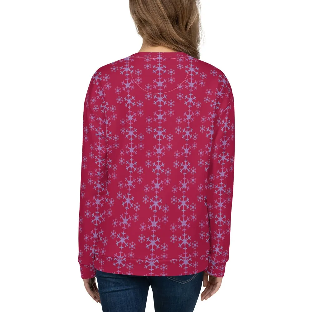 Festive Snowflake Women's Recycled Polyester Sweatshirt