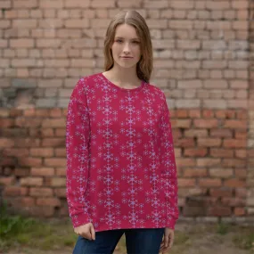 Festive Snowflake Women's Recycled Polyester Sweatshirt