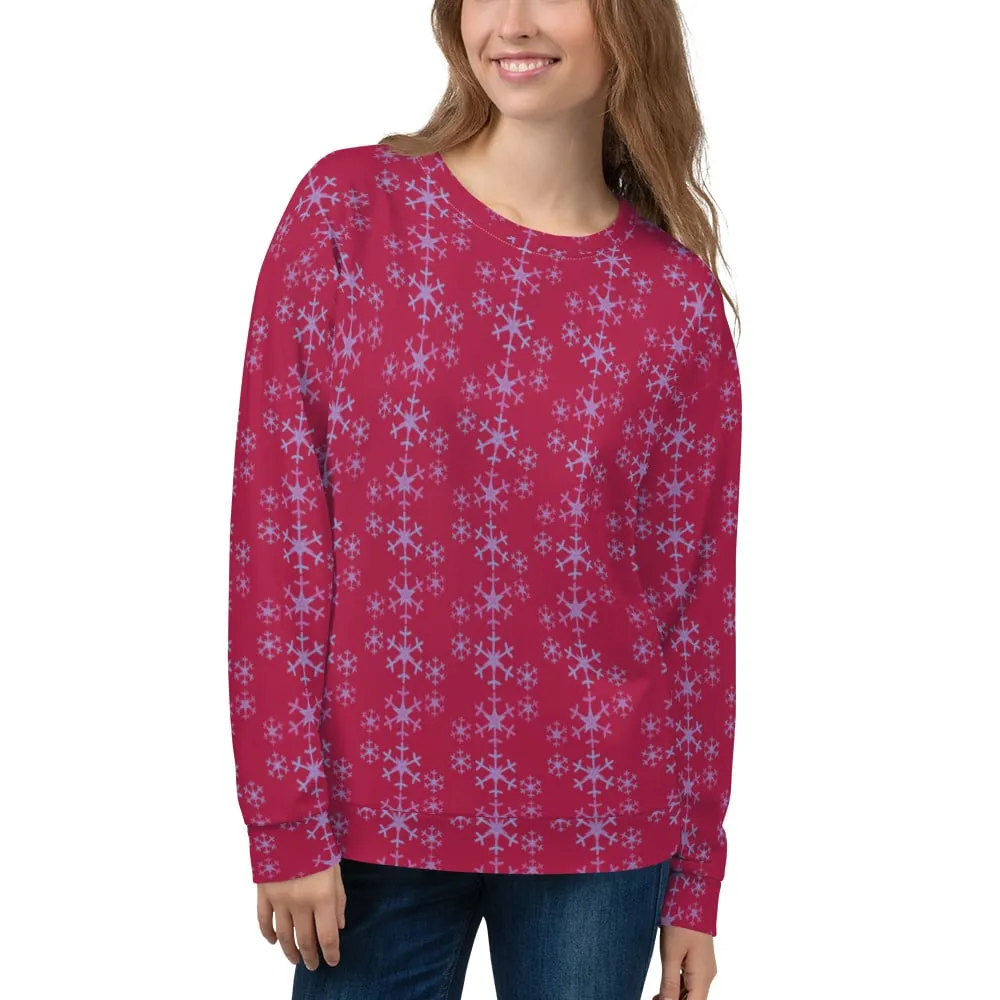 Festive Snowflake Women's Recycled Polyester Sweatshirt