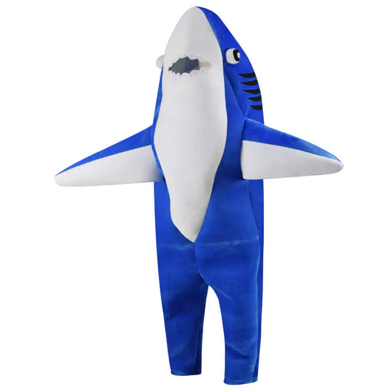Fleece Shark Costume Onesize Kids Adults Shark Funny Halloween Costume Jumpsuit Outfit