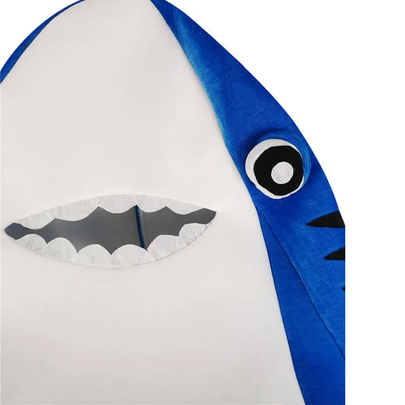 Fleece Shark Costume Onesize Kids Adults Shark Funny Halloween Costume Jumpsuit Outfit