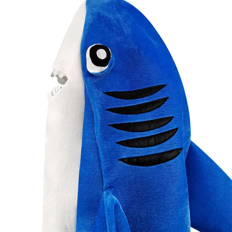 Fleece Shark Costume Onesize Kids Adults Shark Funny Halloween Costume Jumpsuit Outfit