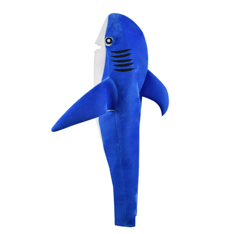 Fleece Shark Costume Onesize Kids Adults Shark Funny Halloween Costume Jumpsuit Outfit