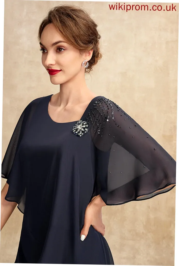 Floor-Length Chiffon V-neck Mother of the Bride Dresses Dress of With Sequins Bride Jumpsuit/Pantsuit Ruffles Beading Ayana Mother the Cascading