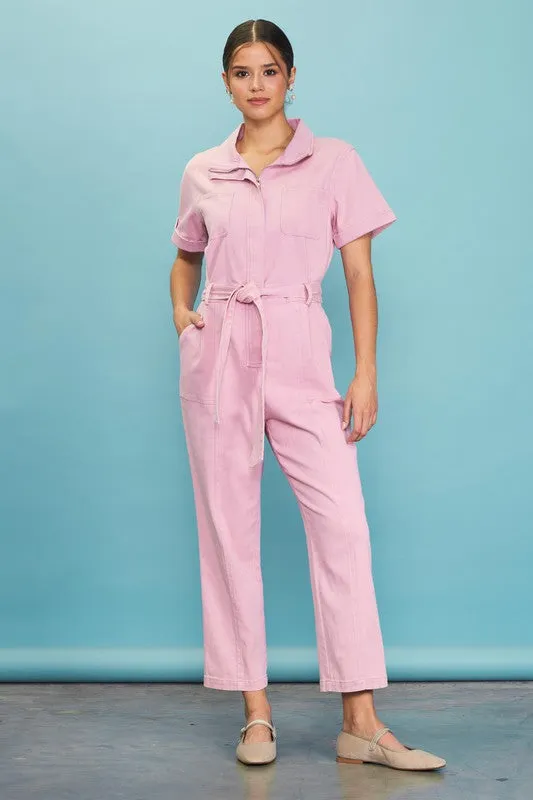 Fondant Pink Utility Jumpsuit