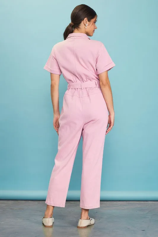 Fondant Pink Utility Jumpsuit
