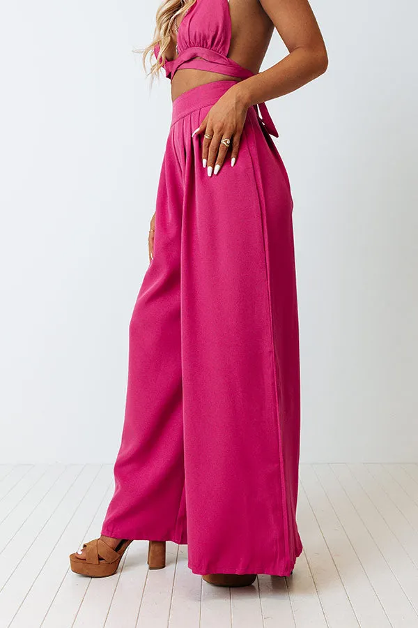 Forever Yours High Waist Pants In Fuchsia