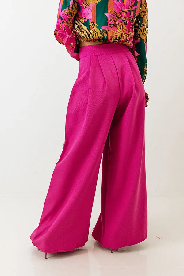 Forever Yours High Waist Pants In Fuchsia