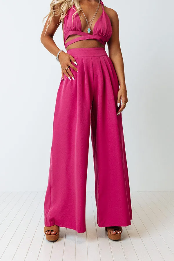 Forever Yours High Waist Pants In Fuchsia