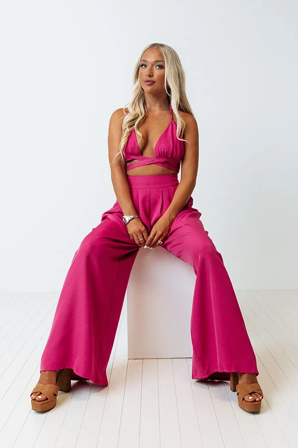 Forever Yours High Waist Pants In Fuchsia