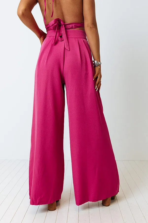 Forever Yours High Waist Pants In Fuchsia