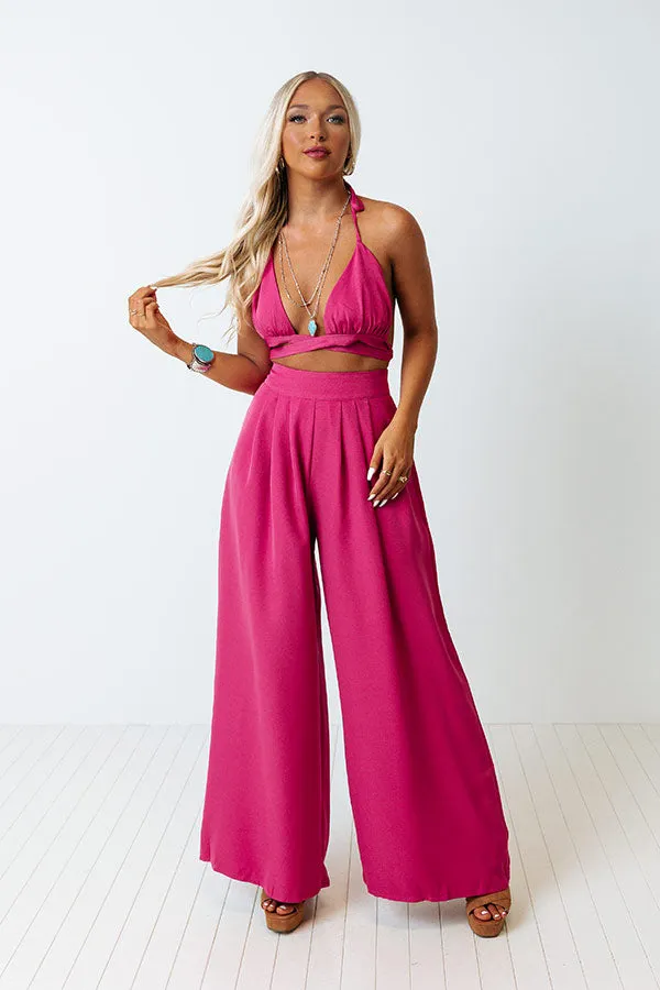 Forever Yours High Waist Pants In Fuchsia