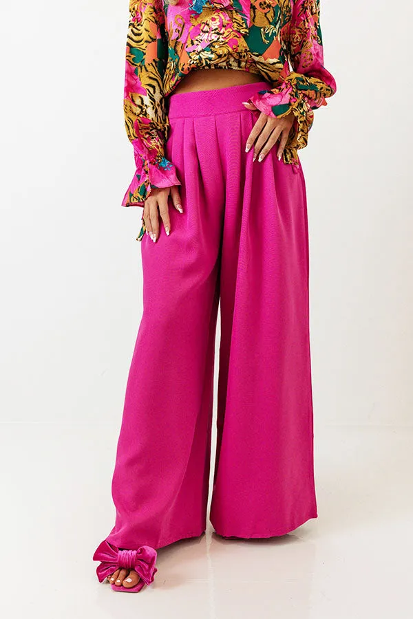 Forever Yours High Waist Pants In Fuchsia