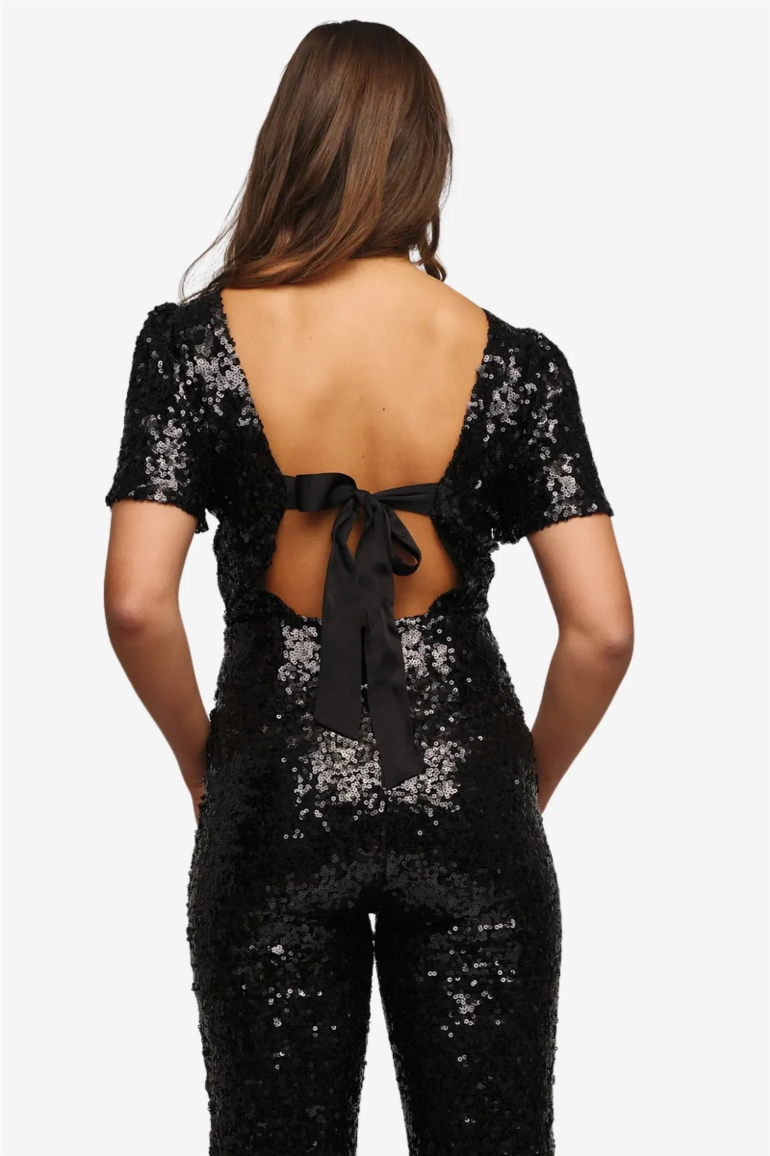 Frida sequin jumpsuit Black