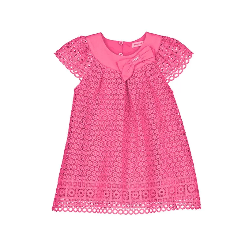 Fucsia guipur dress - Mayoral