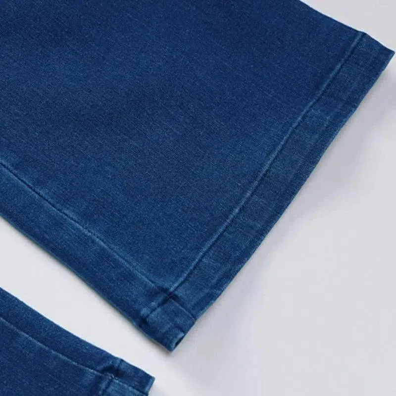 Gabrielle – V-neckline – Denim jumpsuit