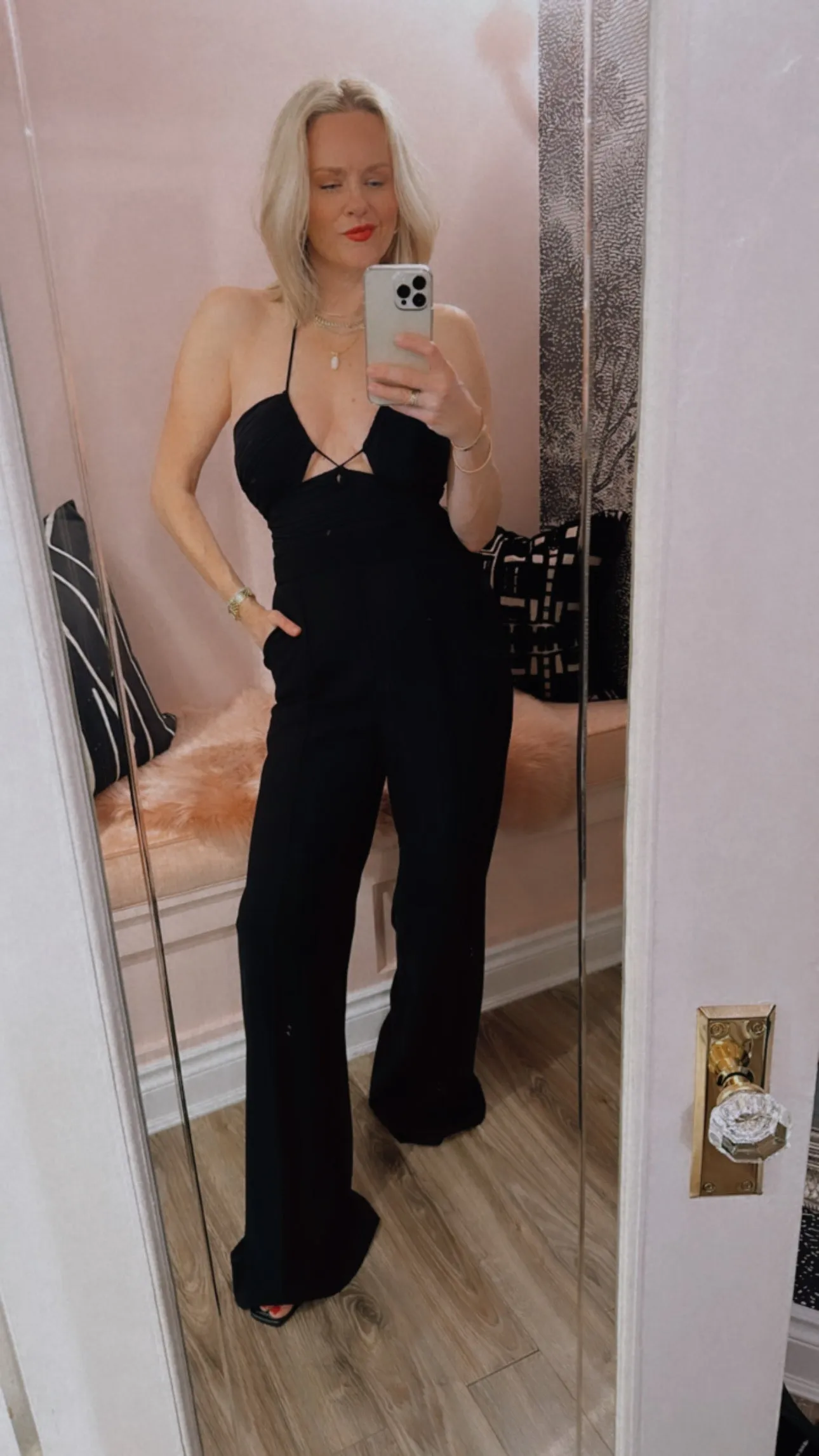 'Gala' Pleated Cutout Jumpsuit