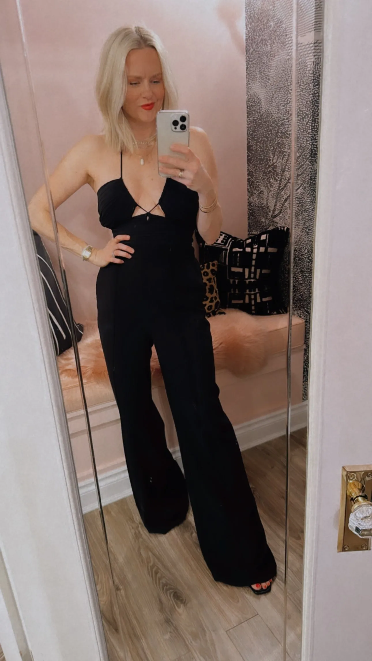 'Gala' Pleated Cutout Jumpsuit