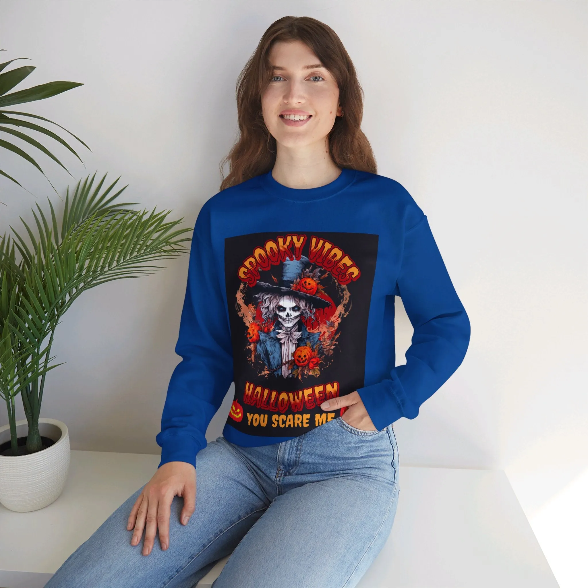 Halloween Spooky Vibes Crewneck Sweatshirt