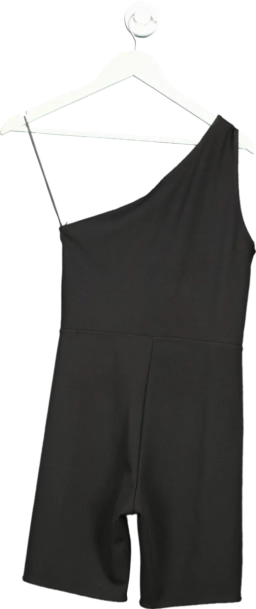 H&M Black One-Shoulder Jumpsuit UK S
