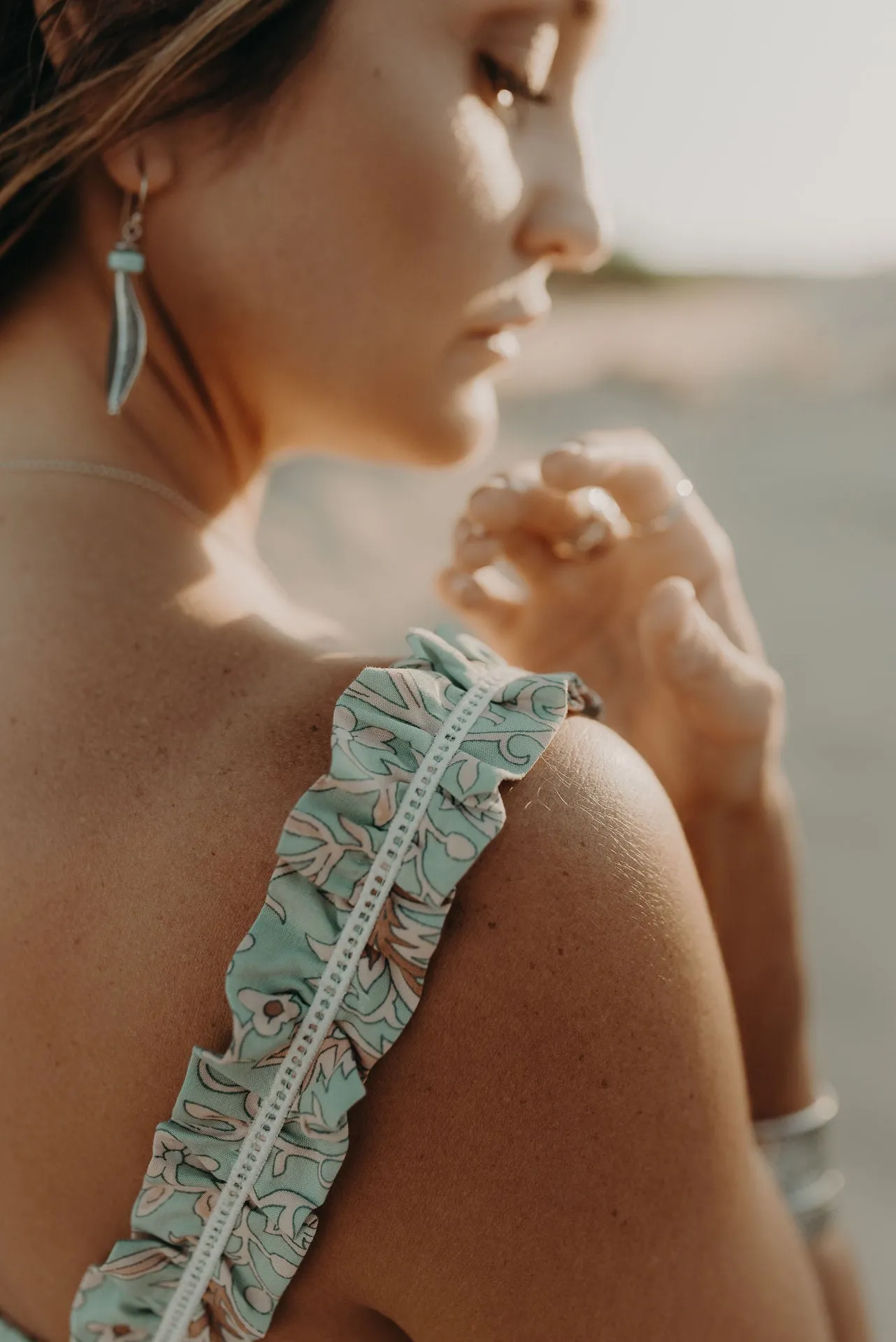 Harlow Jumpsuit - soft turquoise