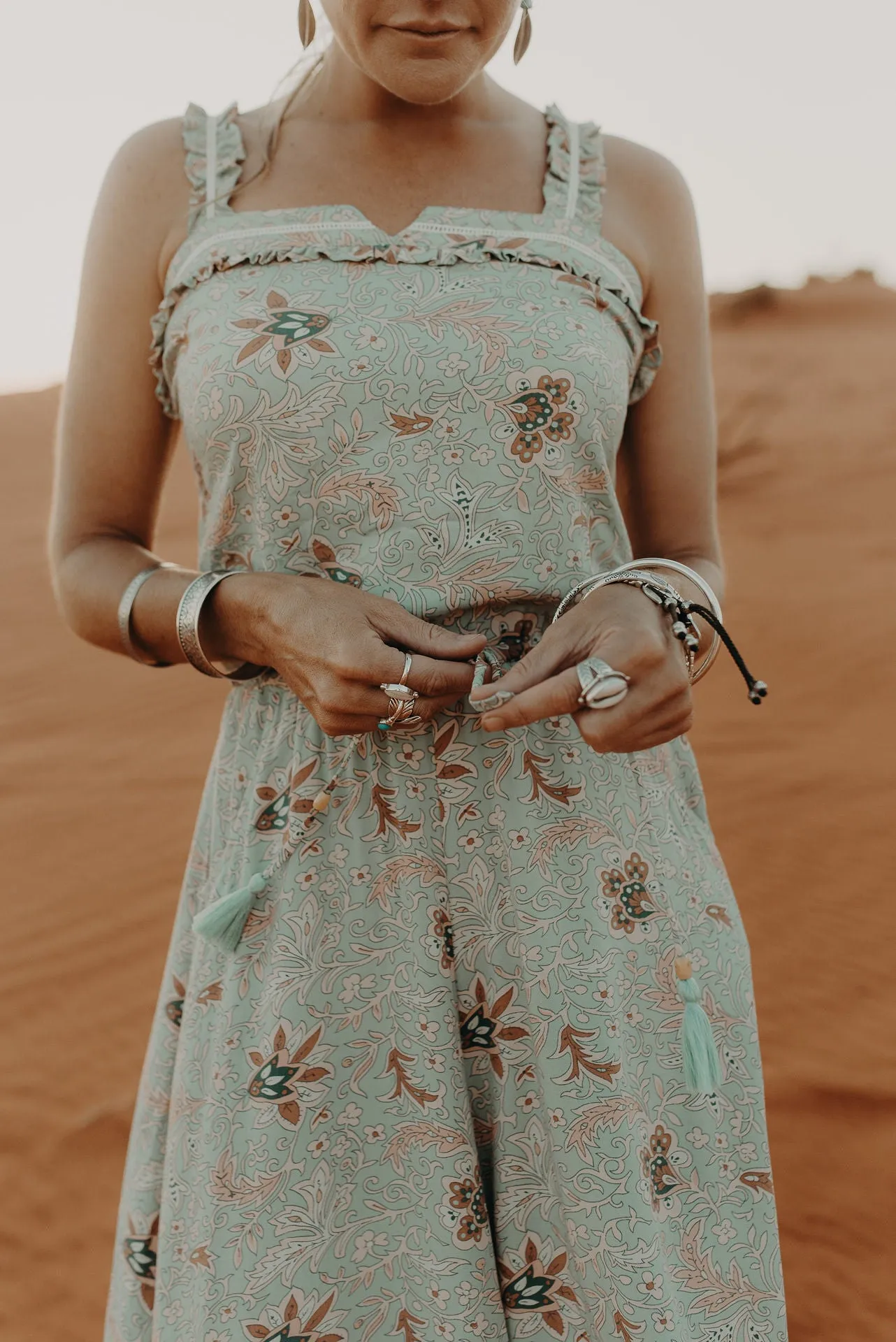 Harlow Jumpsuit - soft turquoise