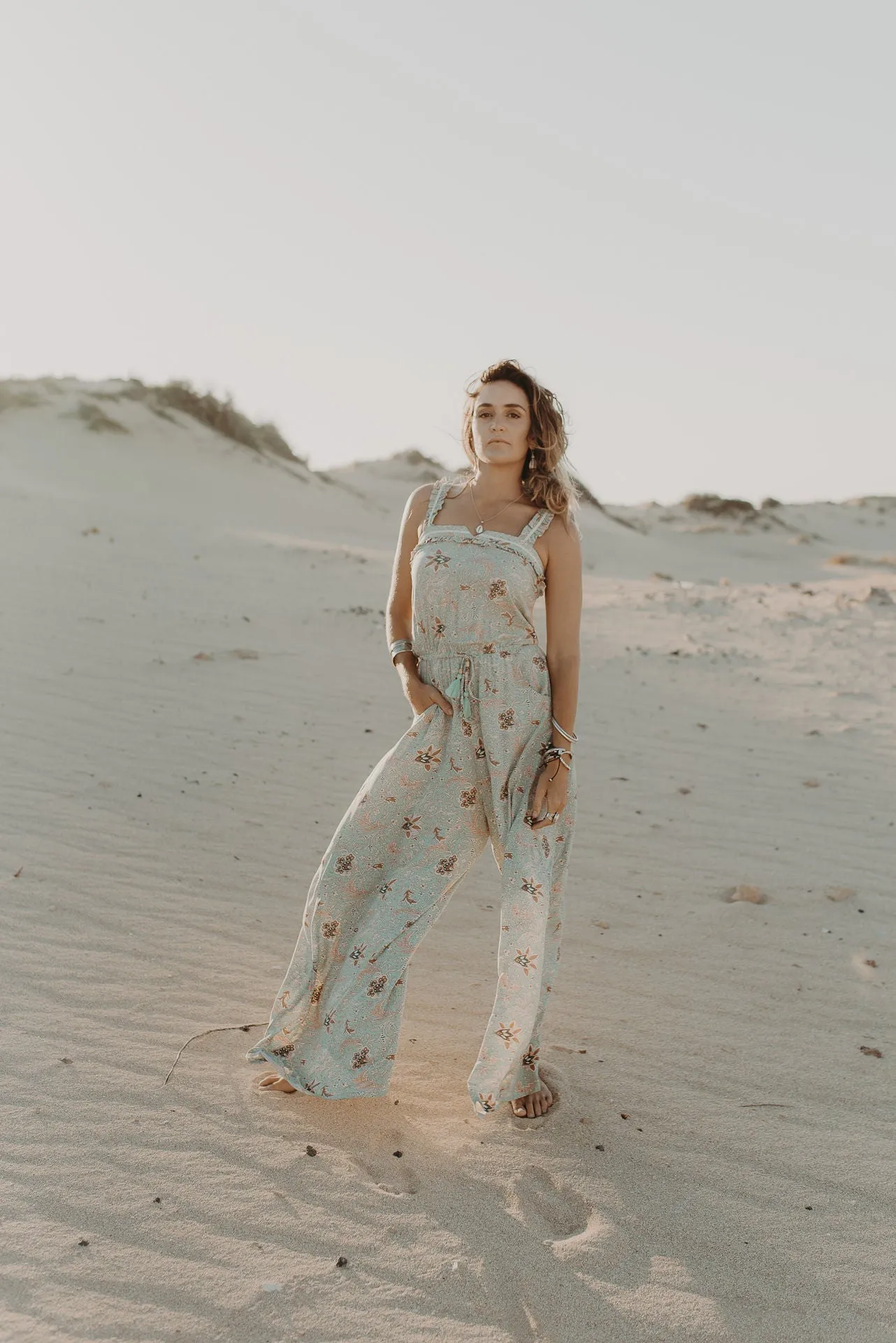 Harlow Jumpsuit - soft turquoise