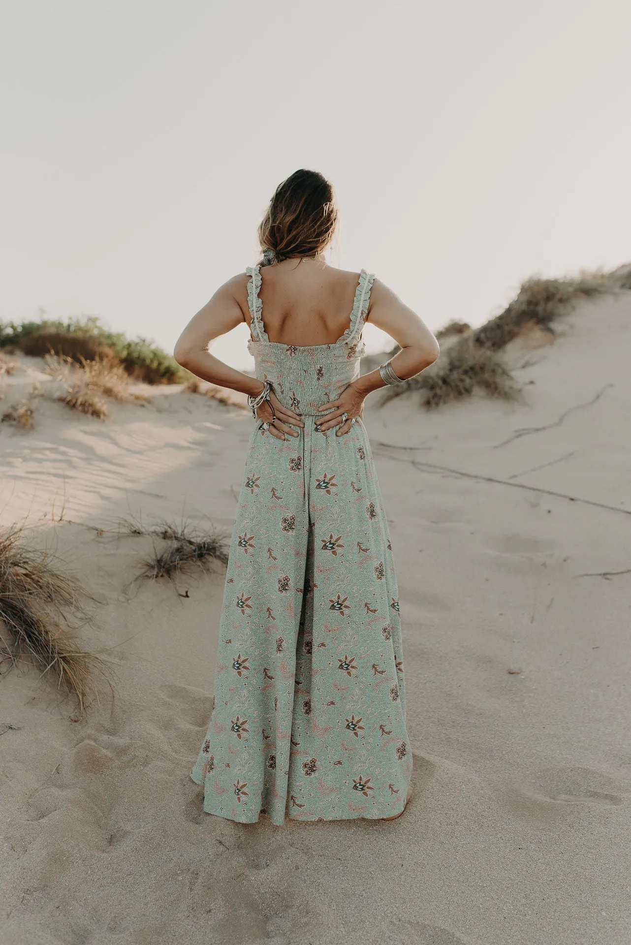 Harlow Jumpsuit - soft turquoise