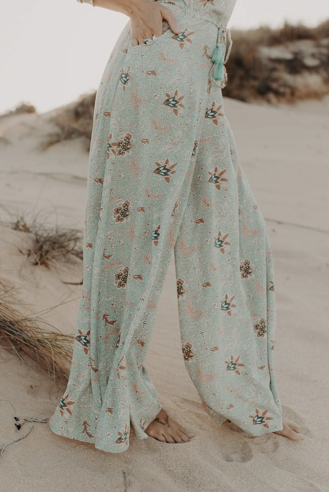 Harlow Jumpsuit - soft turquoise