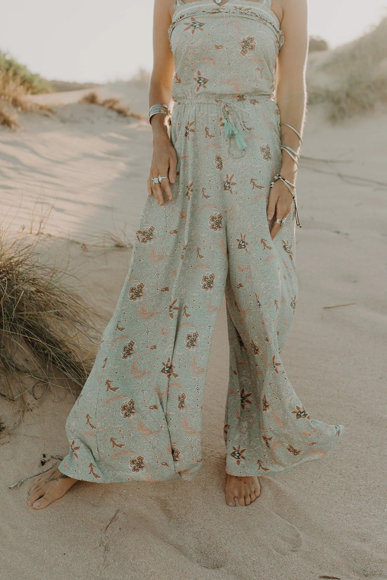 Harlow Jumpsuit - soft turquoise