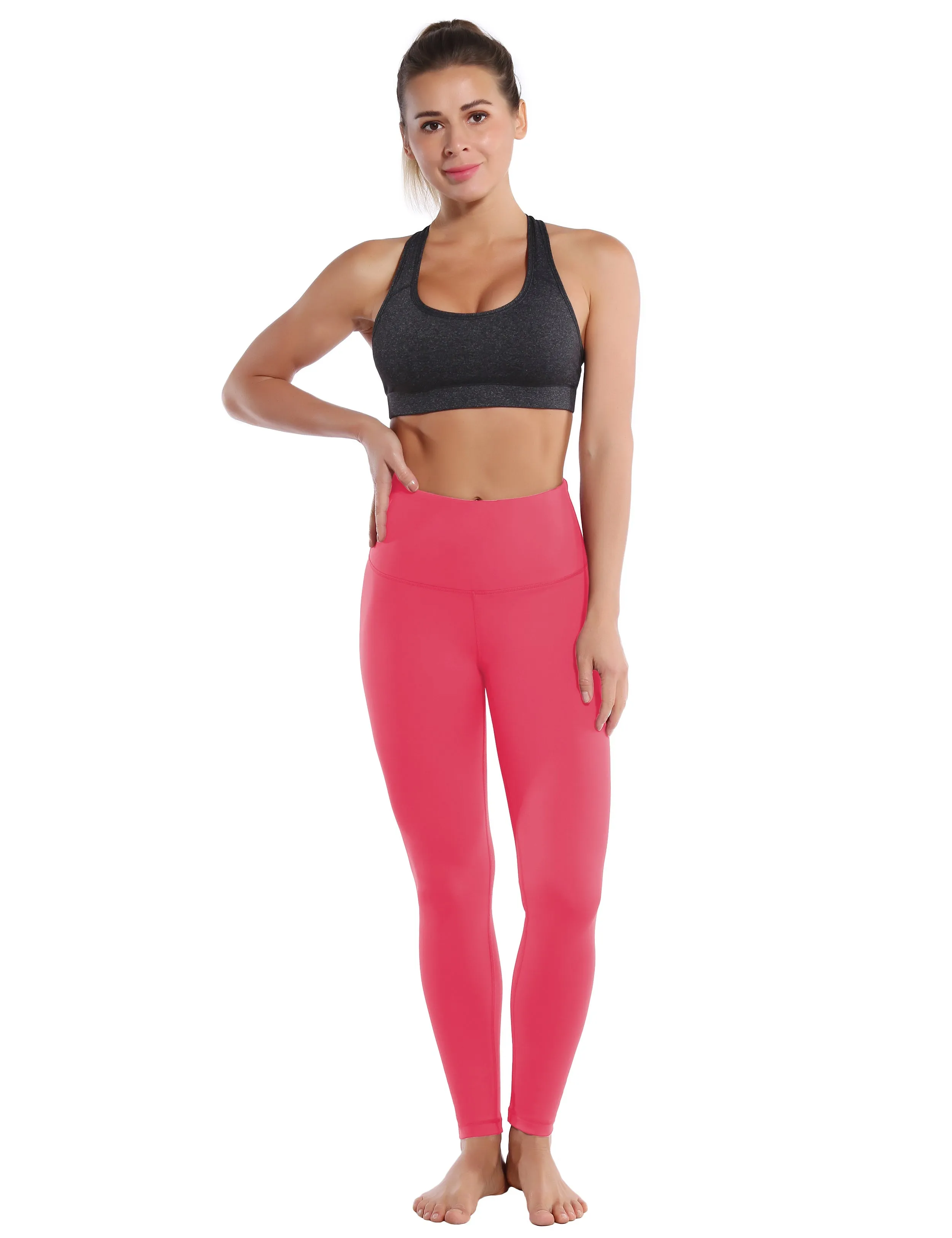 High Waist Plus Size Pants rosecoral_Plus Size
