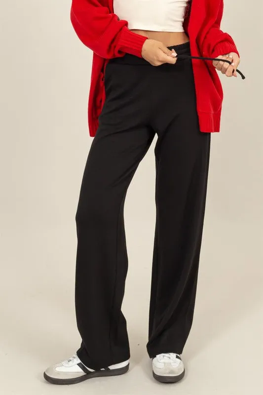 High waist wide leg sweatpants