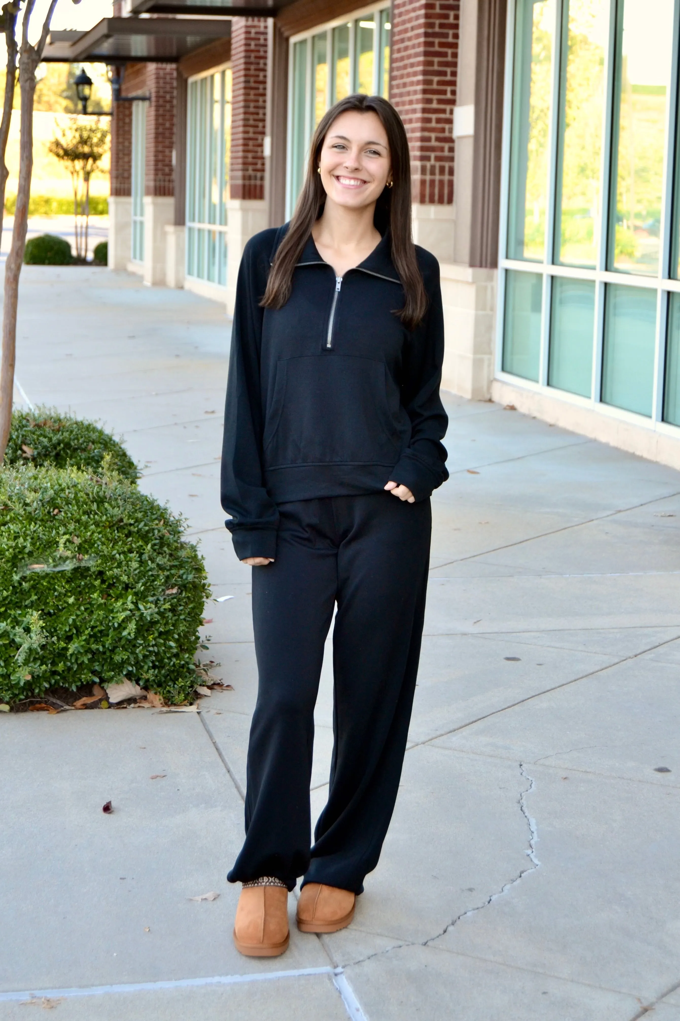 High waist wide leg sweatpants
