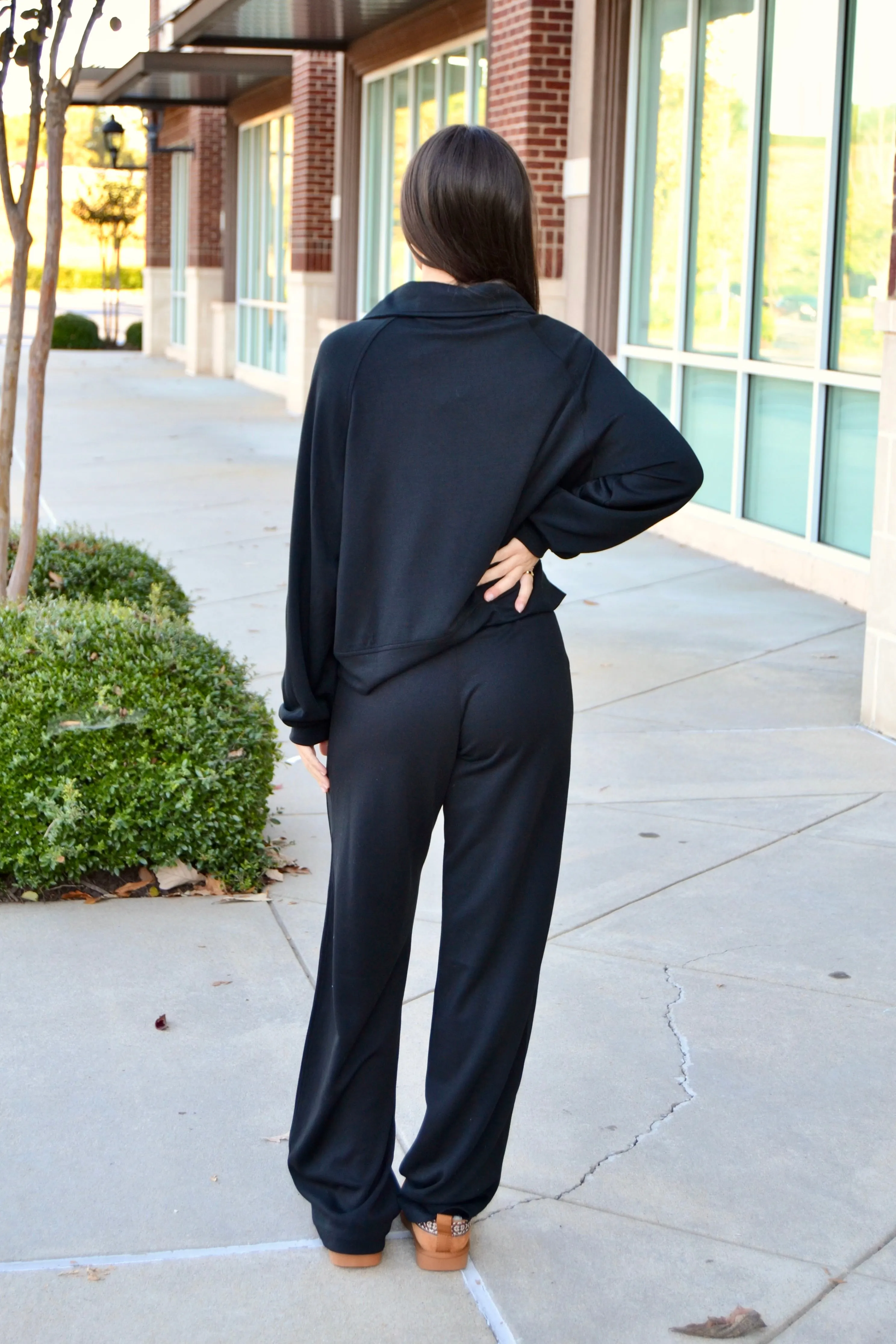 High waist wide leg sweatpants