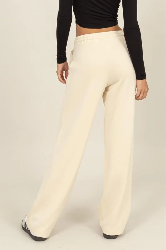 High waist wide leg sweatpants