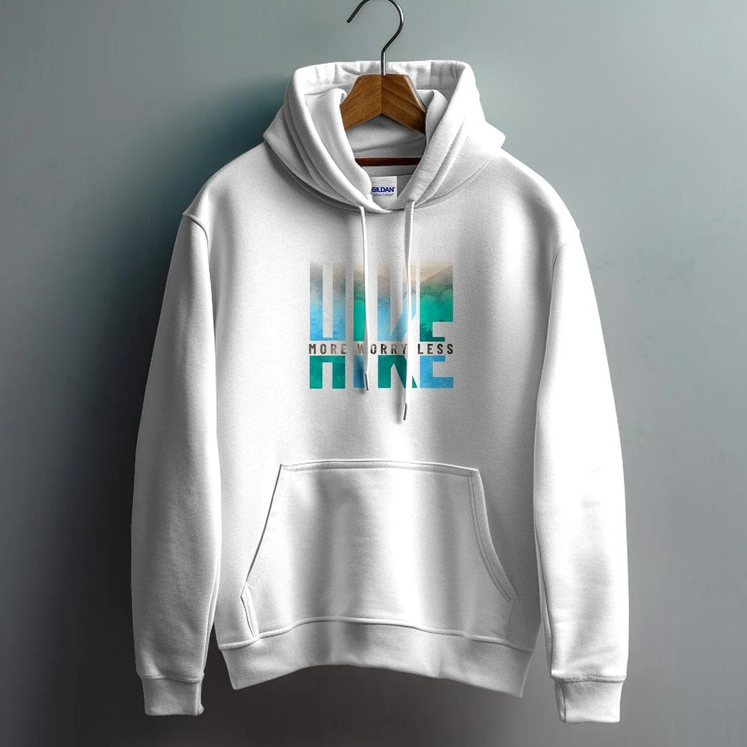 Hike More Worry Less Hoodie Sweatshirt, Hiking  Hoodie , Hiking Sweatshirt, Hike Gift, Camping Sweatshirt, Outdoor Lover, Adventure Shirt
