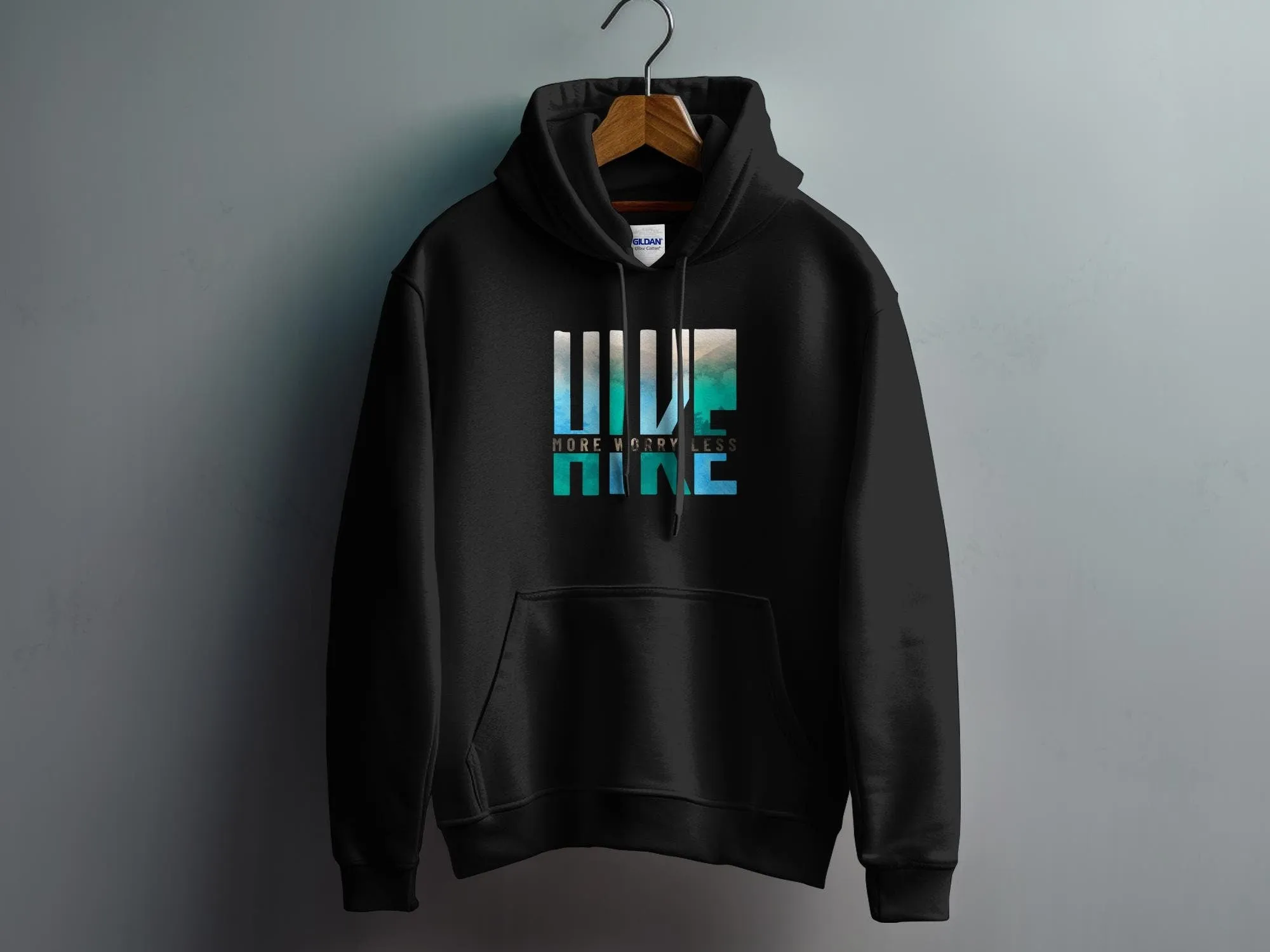 Hike More Worry Less Hoodie Sweatshirt, Hiking  Hoodie , Hiking Sweatshirt, Hike Gift, Camping Sweatshirt, Outdoor Lover, Adventure Shirt