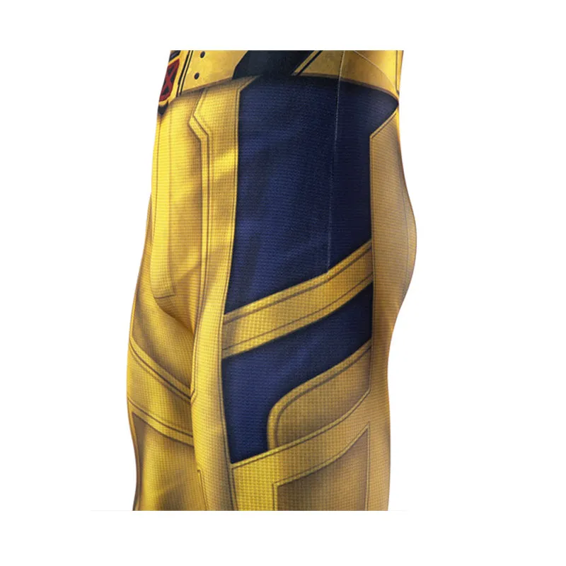 Hugh Jackman Superhero Wolverine Jumpsuit Deadpool 3 Wolverine Yellow Cosplay Costume Sleeveless Version
