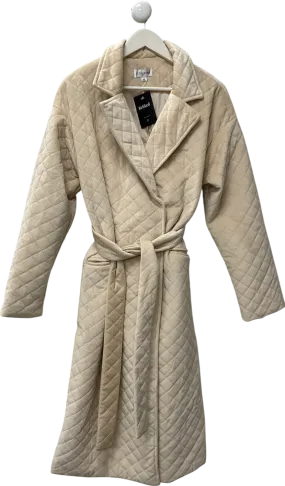 In The Style Beige Quilted Belted Coat UK 10