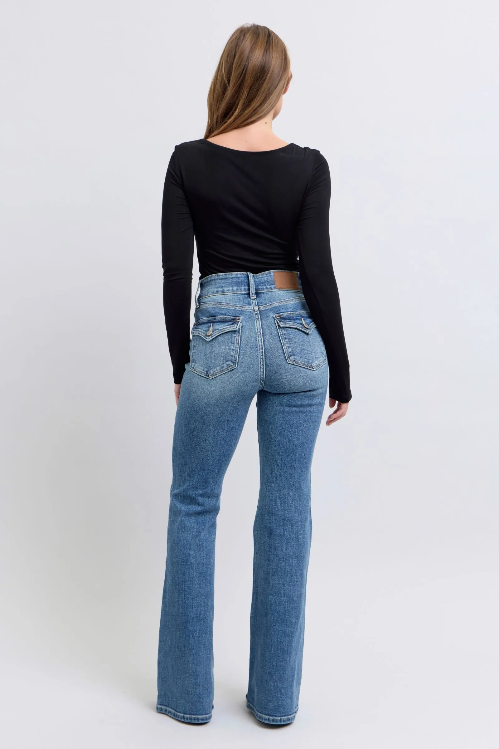 Judy Blue - High Waist Two Button Flare With Tint Jeans - 82630